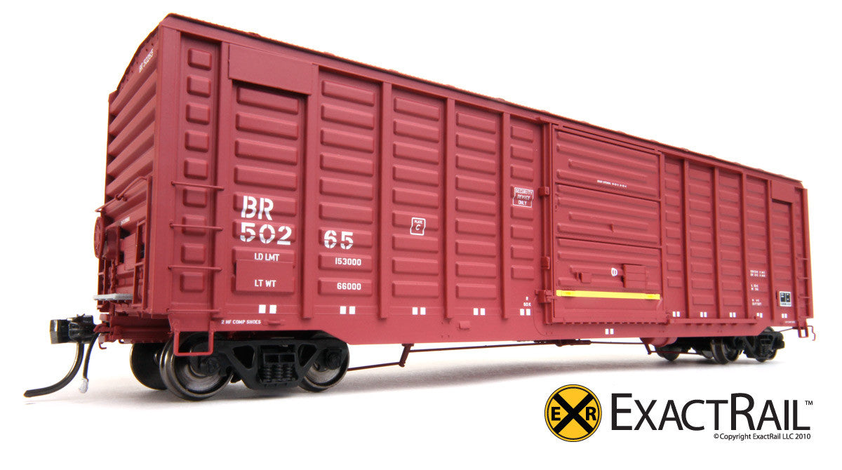 X - PS 50' Waffle Box Car : BR - ExactRail Model Trains - 4