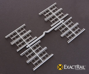 Details - Ladder, 3-rung with tall ladder style - ExactRail Model Trains - 2