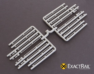 Details - Door Bars/door handles/lift tabs: plate C, plug door, double 8' - ExactRail Model Trains - 2