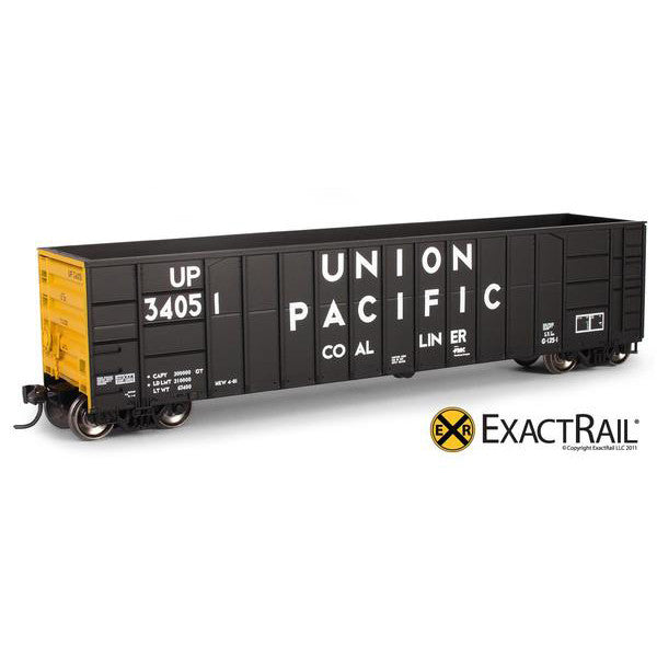 HO Scale: FMC 4000 Gondola - Union Pacific - ExactRail Model Trains