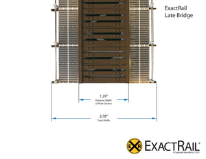 HO Scale: 50' Deck Plate Girder Bridge : Undecorated Kits - ExactRail Model Trains - 6