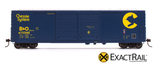 HO Scale: Gunderson 5200 Box Car - B&O - ExactRail Model Trains