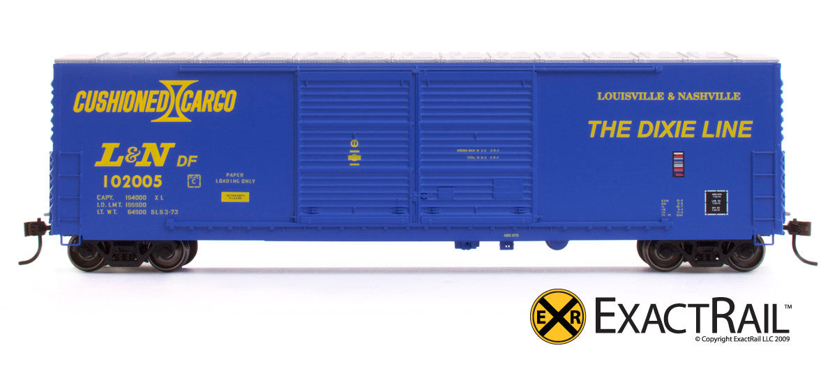 X - Gunderson 5200 Box Car : L&N - ExactRail Model Trains - 2