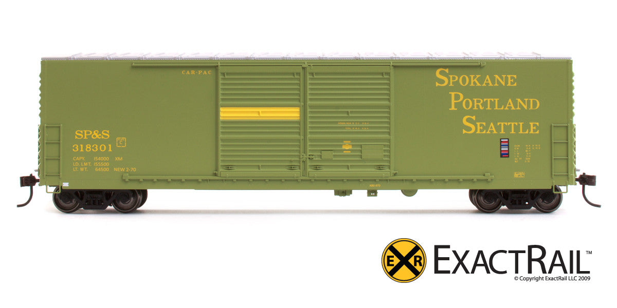 X - Gunderson 5200 Box Car : SP&S - ExactRail Model Trains - 3