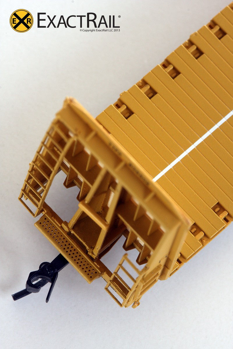 X - N - Trenton Works 67'-11" Bulkhead Flat Car : TTX : Forward Thinking' Logo - ExactRail Model Trains - 4