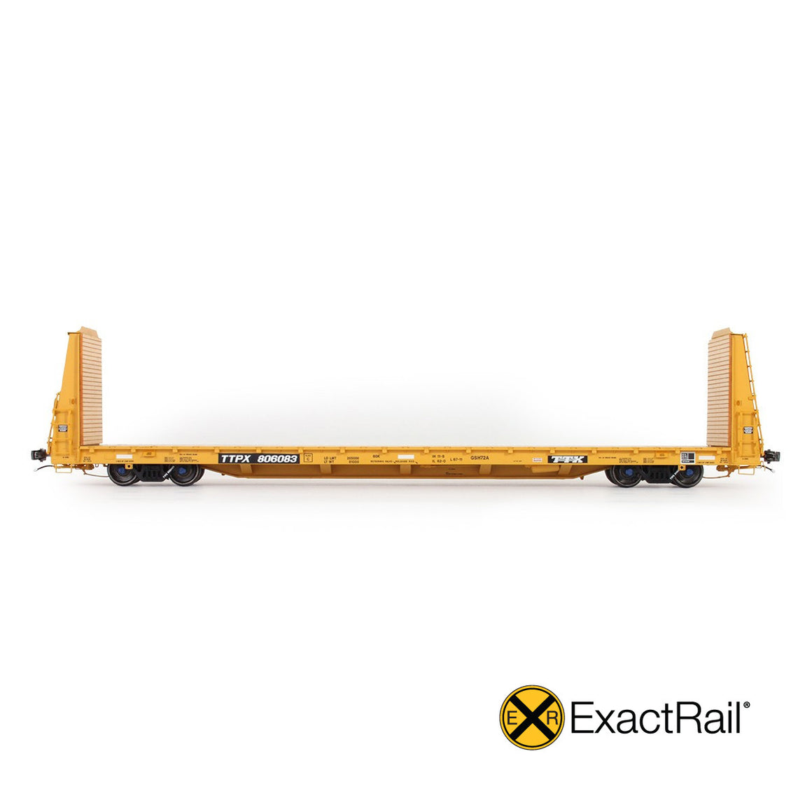 HO Scale: TrentonWorks 67'-11" Bulkhead Flat Car