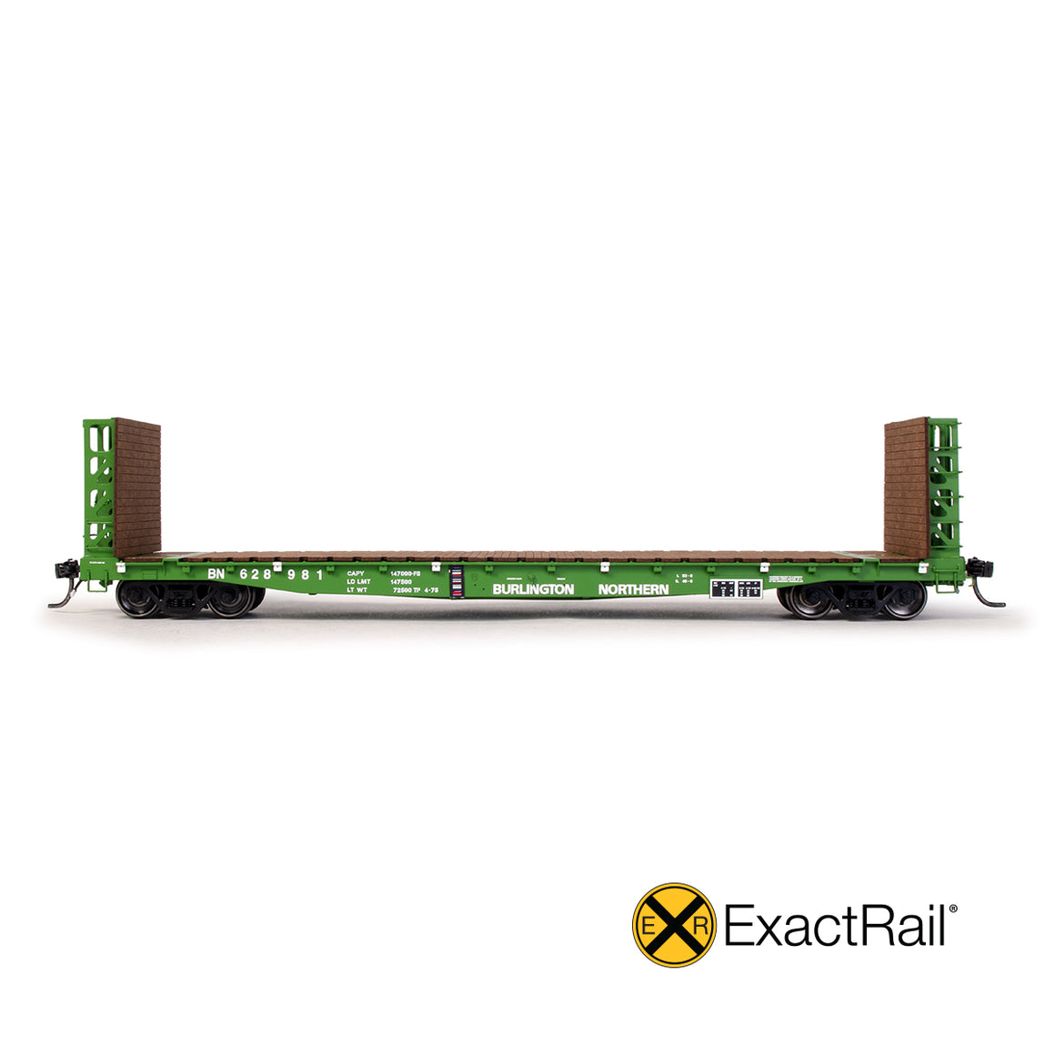 HO Scale: GSI 53'-6" Bulkhead Flat Cars