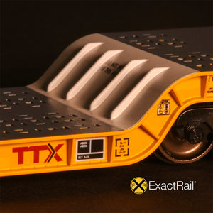 HO Scale: Depressed Center Flat Car - QTTX '2017 New Logo Repaint'