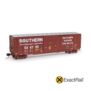 N Scale: P-S 5277 Waffle Boxcar - Southern 1974 As-Delivered