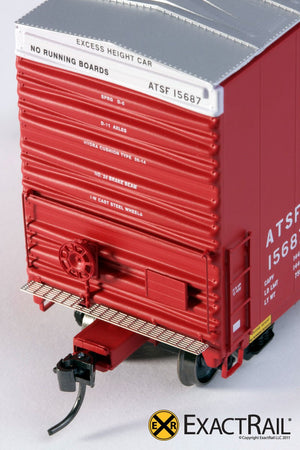 X - PC&F 6033 cu. ft. Hy-Cube Box Car : ATSF - ExactRail Model Trains - 3