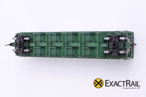 X - Johnstown America AutoFlood II Coal Hopper : BNSF (Green) (4-pack) - ExactRail Model Trains - 8