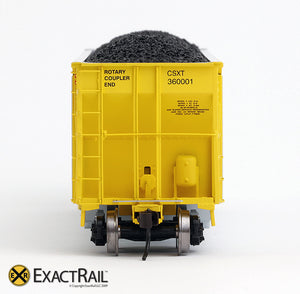 X - Johnstown America AutoFlood II Coal Hopper : CSXT (4-pack) - ExactRail Model Trains - 6