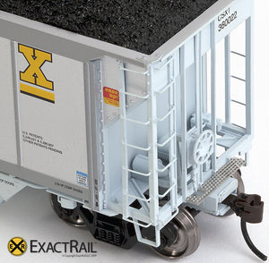 X - Johnstown America AutoFlood II Coal Hopper : CSXT (4-pack) - ExactRail Model Trains - 8