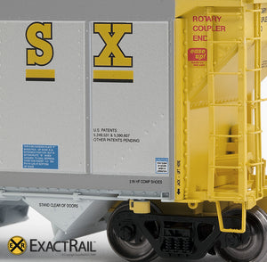 X - Johnstown America AutoFlood II Coal Hopper : CSXT (4-pack) - ExactRail Model Trains - 9