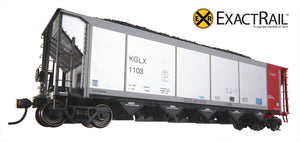 X - Johnstown America AutoFlood ll Coal Hopper : KGLX - ExactRail Model Trains - 2