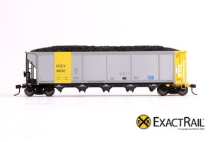 X - Johnstown America AutoFlood II Coal Hopper : UCEX (4-pack) - ExactRail Model Trains - 2