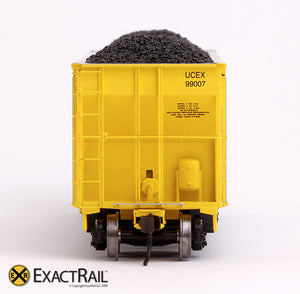 X - Johnstown America AutoFlood II Coal Hopper : UCEX (4-pack) - ExactRail Model Trains - 5