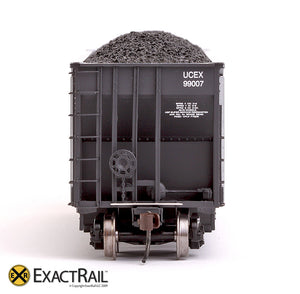 X - Johnstown America AutoFlood II Coal Hopper : UCEX (4-pack) - ExactRail Model Trains - 6