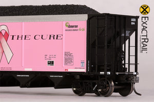 Johnstown America AutoFlood II Coal Hopper : UCEX - 'On Track for the Cure.' - ExactRail Model Trains - 3