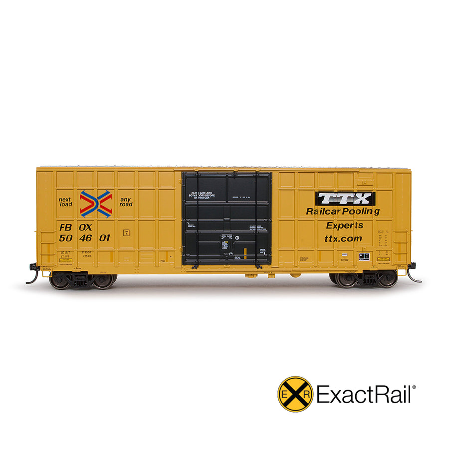 HO Scale: Trinity 6275 Boxcar - TTX/FBOX 2004 As-Delivered