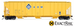 X - Evans 4780 Covered Hopper : ADM (Yellow) - ExactRail Model Trains - 4