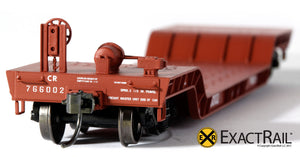 X - 48' Depressed Center Flat Car : CR - ExactRail Model Trains - 4