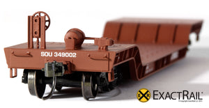 X - 48' Depressed Center Flat Car : SOU - ExactRail Model Trains - 4