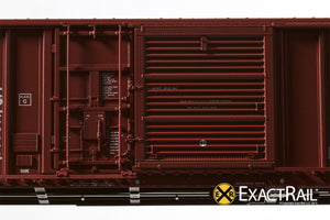 FMC 5277 "Combo Door" Boxcar : CN : 1985 "Wet Noodle" with 9 Panel Roof - ExactRail Model Trains - 5