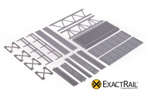 HO Scale: 30' Deck Plate Girder Bridge : Undecorated Kits - ExactRail Model Trains - 3