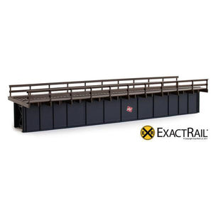 HO Scale: 72' Deck Plate Girder Bridge: Wood Handrails - MILW