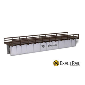 HO Scale: 72' Deck Plate Girder Bridge, Wood Handrails - DRGW