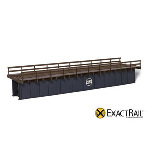 HO Scale: 72' Deck Plate Girder Bridge, Wood Handrails - N&W