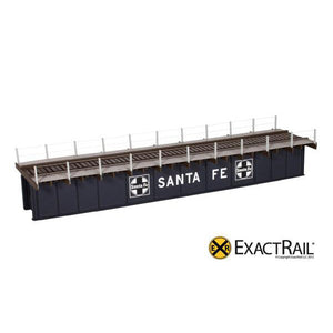 HO Scale: 72' Deck Plate Girder Bridge, Cable Handrails - ATSF