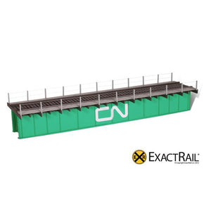HO Scale: 72' Deck Plate Girder Bridge, Cable Handrails - CN