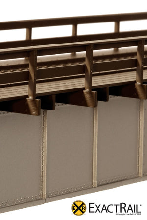72' Deck Plate Girder Bridge, Wood Handrails : DRGW - ExactRail Model Trains - 4