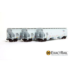 N Scale: Trinity 5161 Covered Hopper (3-Pack) - UP/CMO