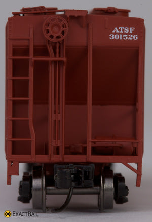 X - N - PS-2CD 4000 Covered Hopper : ATSF - ExactRail Model Trains - 4