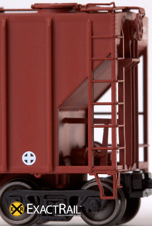 X - N - PS-2CD 4000 Covered Hopper : ATSF - ExactRail Model Trains - 5