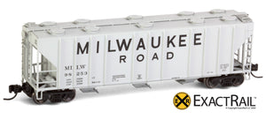 X - N - PS-2CD 4000 Covered Hopper : MILW - ExactRail Model Trains - 6