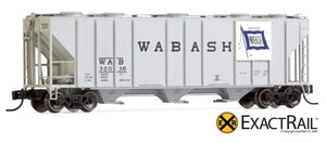 N - PS-2CD 4000 Covered Hopper : Wabash - ExactRail Model Trains - 8