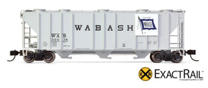 N - PS-2CD 4000 Covered Hopper : Wabash - ExactRail Model Trains - 4