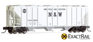 N - PS-2CD 4000 Covered Hopper : Norfolk & Western - ExactRail Model Trains - 8