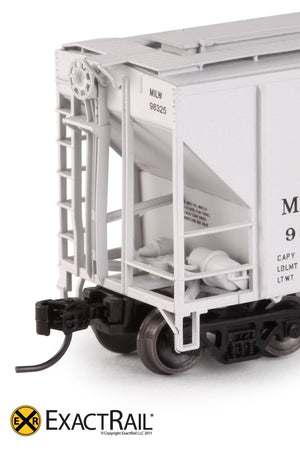 X - N - PS-2CD 4427 Covered Hopper : MILW - ExactRail Model Trains - 3