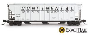 X - N - PS-2CD 4427 Covered Hopper : Continental - ExactRail Model Trains - 2