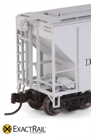 X - N - PS-2CD 4427 Covered Hopper : DRGW - ExactRail Model Trains - 2