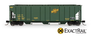 N - PS-2CD 4427 Covered Hopper : CNW - ExactRail Model Trains - 2