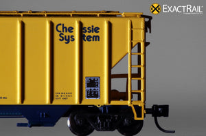 N - PS-2CD 4427 Covered Hopper : Chessie System - ExactRail Model Trains - 6