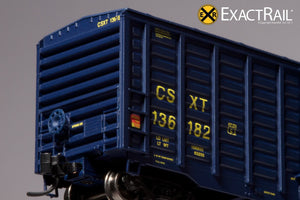 N - PS 50' Waffle Boxcar : CSXT - ExactRail Model Trains - 5