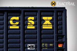 N - PS 50' Waffle Boxcar : CSXT - ExactRail Model Trains - 6