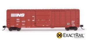 N - PS 50' Waffle Boxcar : NS - ExactRail Model Trains - 2